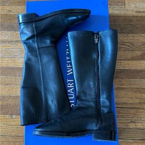 Stuart Weitzman Keelan Zip Knee-High Leather Boots 5.5